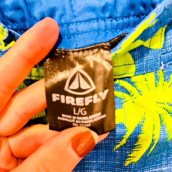 FIREFLY Blue & green floral swim shorts men | Large * - Picture 7 of 7